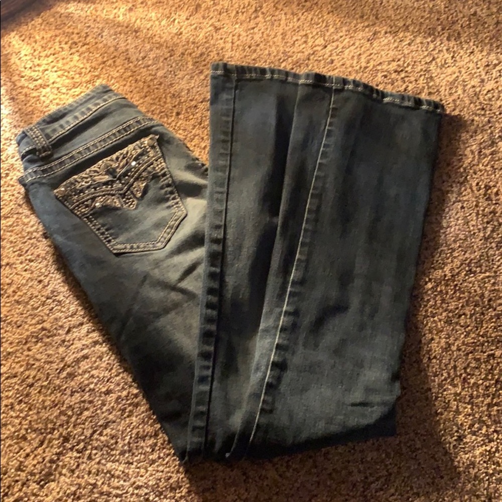 Cute little girl jeans boot cut